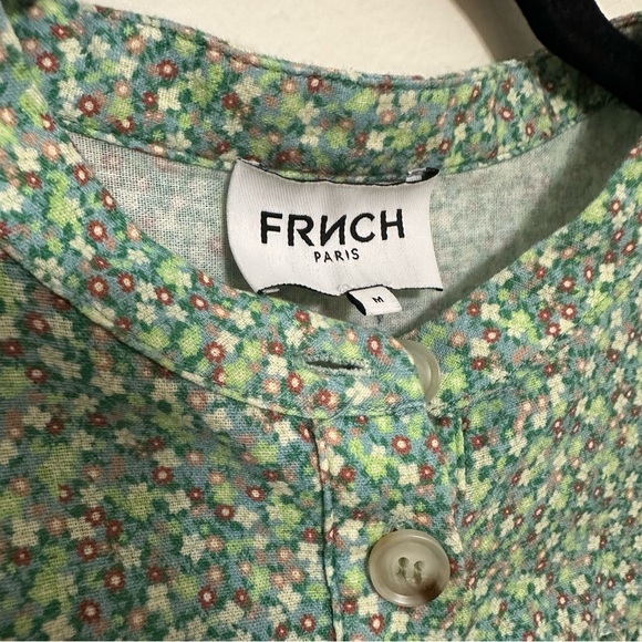 FRNCH Talia Romper Sage Medium Like New cotton cottagecore - Picture 6 of 10